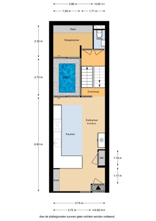 Floor plan - Bruntensteeg 4, 3512 KM Utrecht 